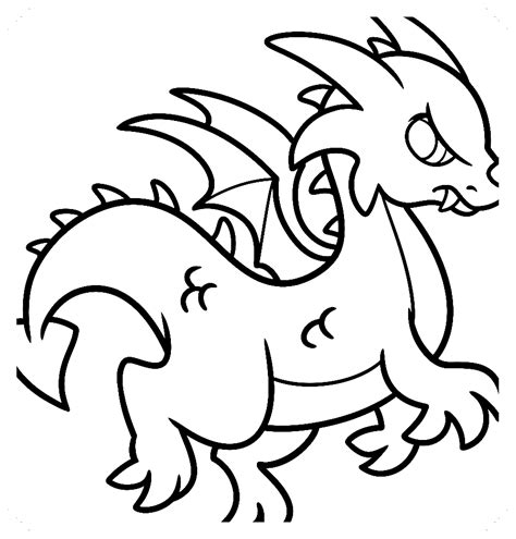 dragon para colorear|dragones dibujos faciles.